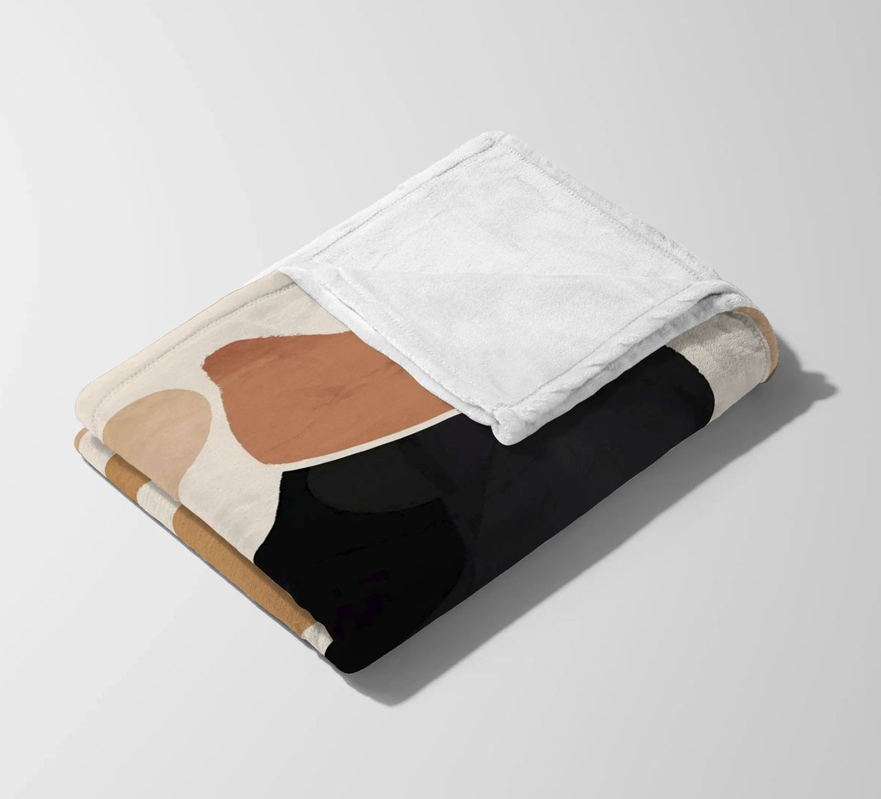 Modern Abstract Art Cat 2 fleece blanket by ThingDesign