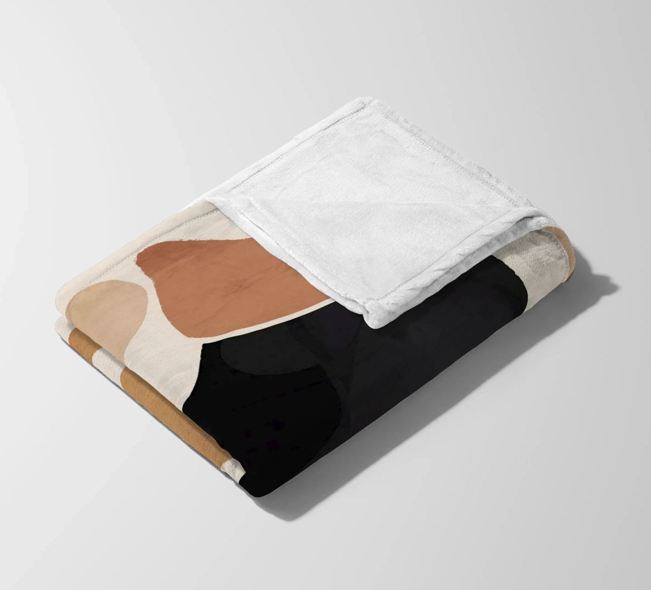 Modern Abstract Art Cat 2 fleece blanket by ThingDesign
