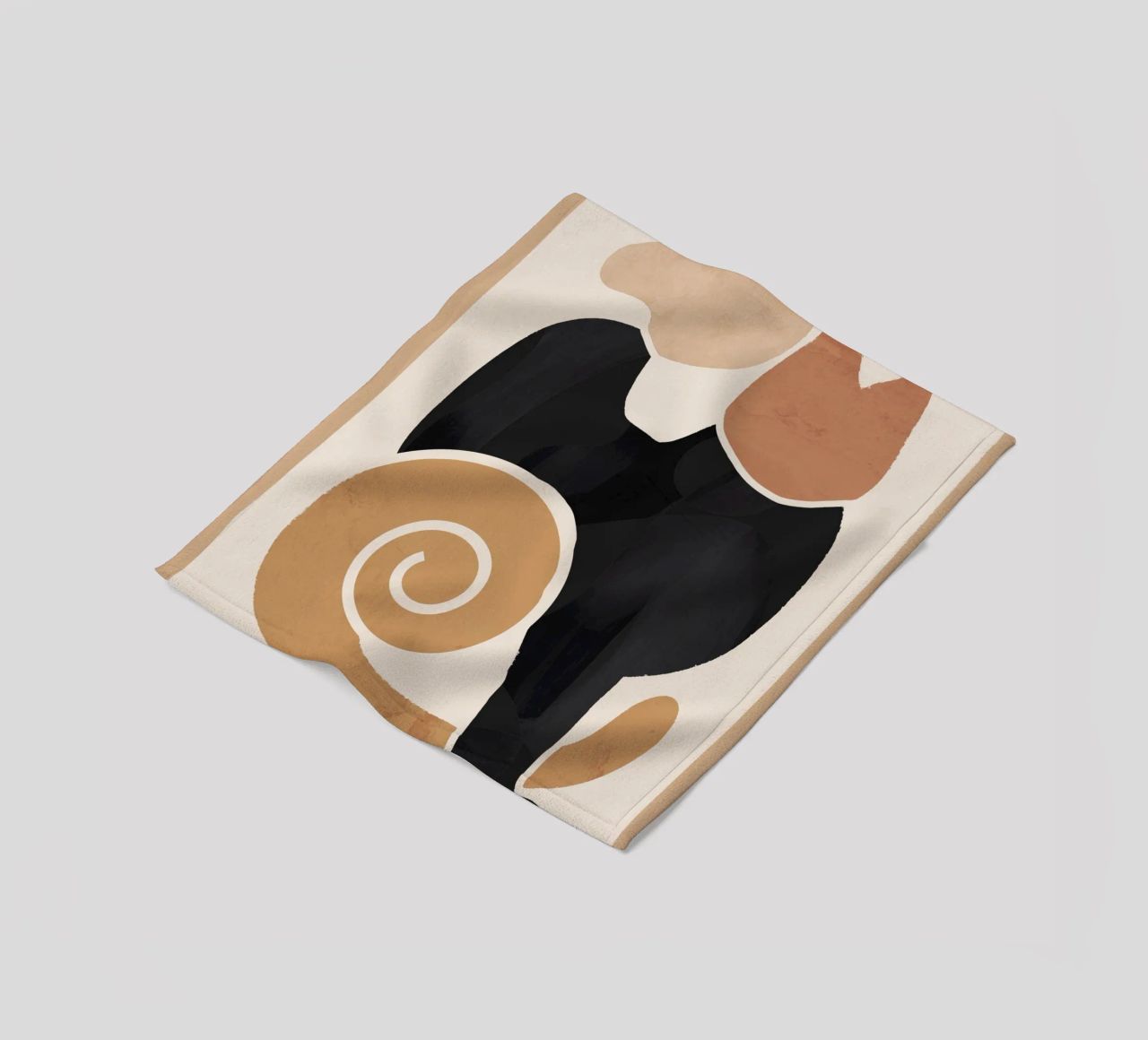 Modern Abstract Art Cat 2 fleece blanket by ThingDesign
