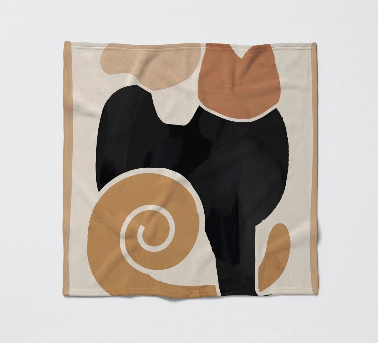Modern Abstract Art Cat 2 fleece blanket by ThingDesign