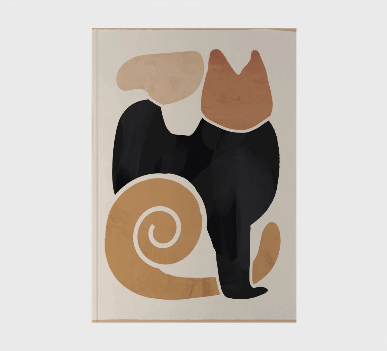 Modern Abstract Art Cat 2 notebook by ThingDesign