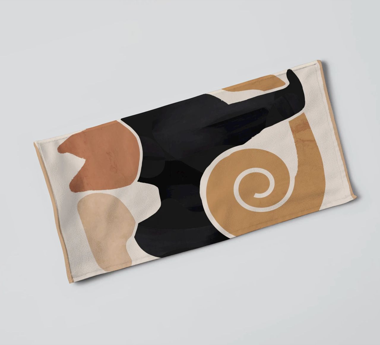 Modern Abstract Art Cat 2 towel by ThingDesign