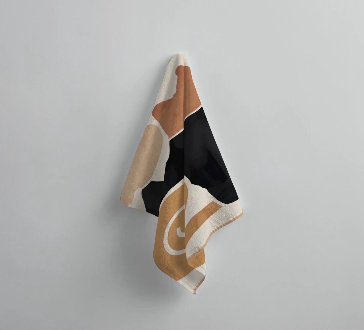 Modern Abstract Art Cat 2 towel by ThingDesign
