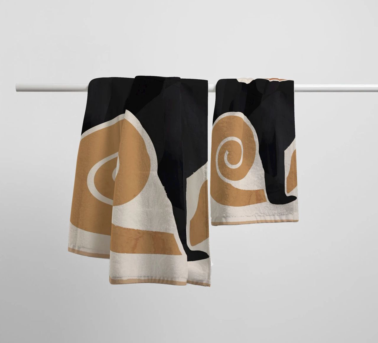 Modern Abstract Art Cat 2 towel by ThingDesign