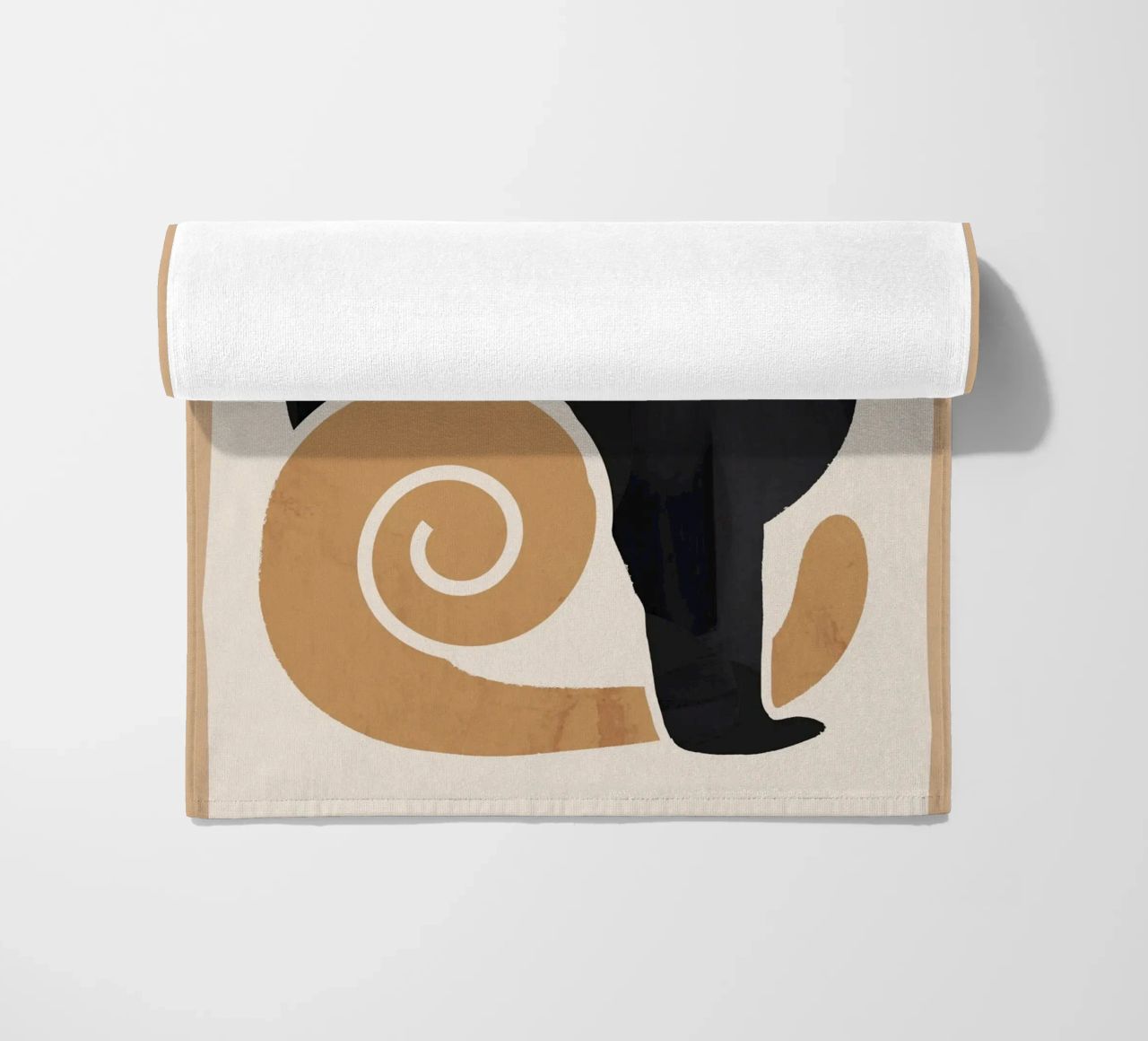 Modern Abstract Art Cat 2 beach towel by ThingDesign