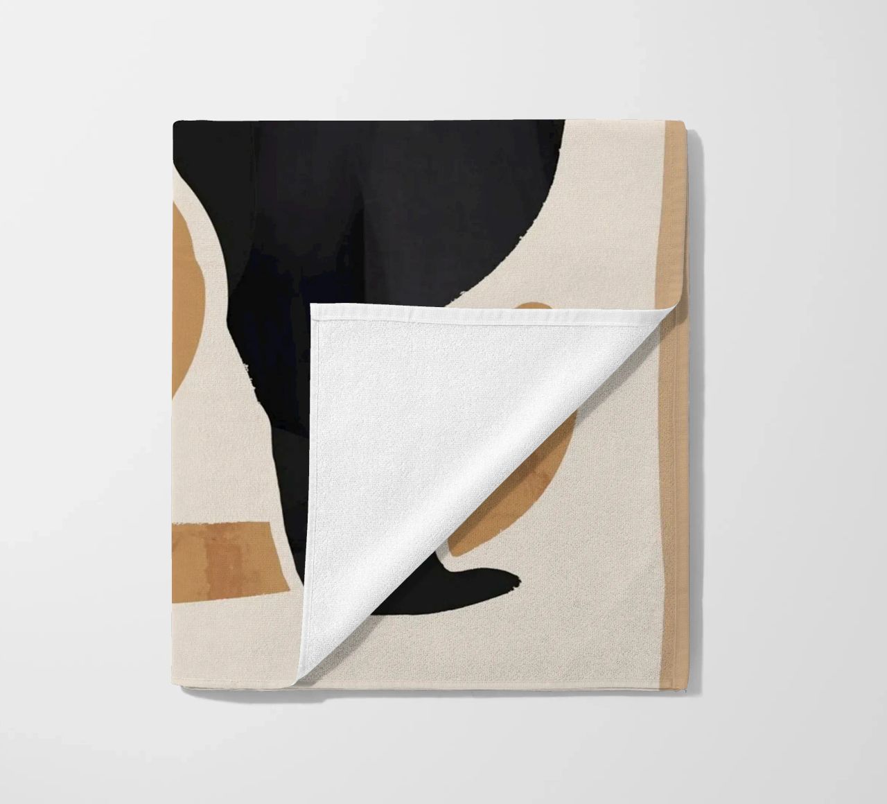 Modern Abstract Art Cat 2 beach towel by ThingDesign
