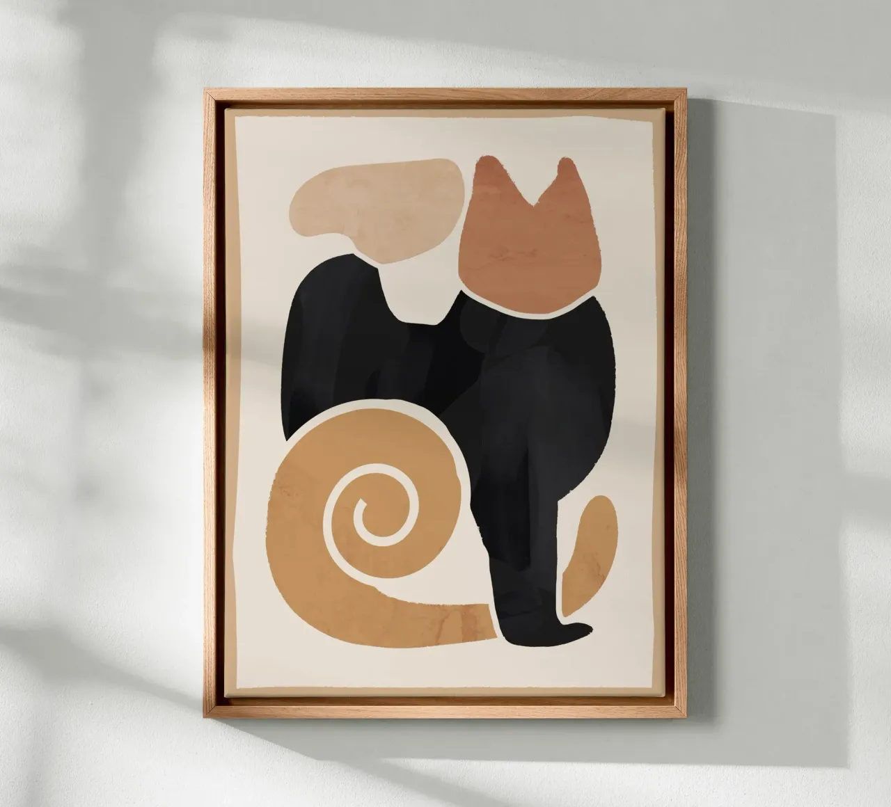 Moderne abstrakte Kunst Katze 2 Leinwand von ThingDesign