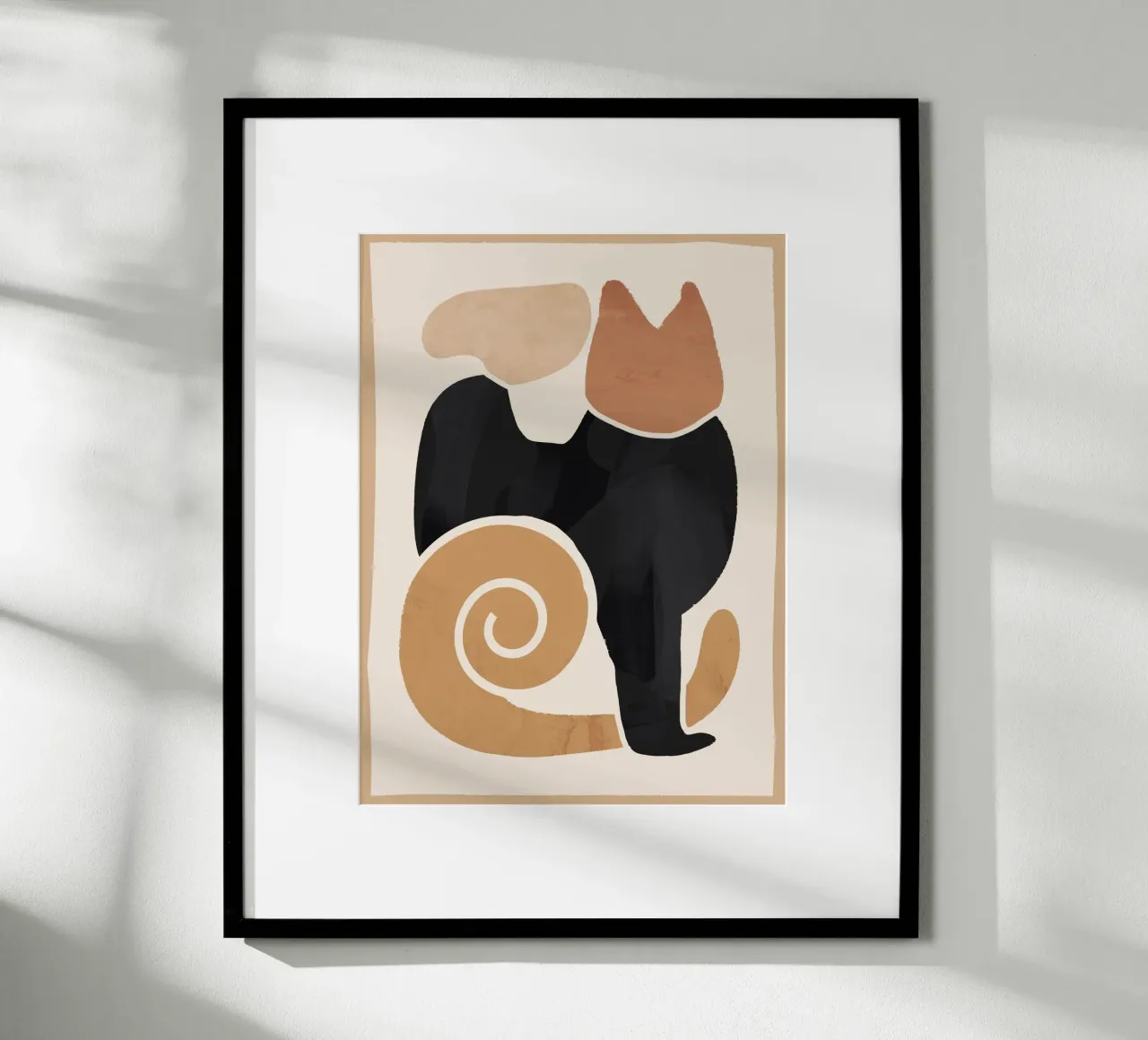 Modern Abstract Art Cat 2 hahnemühle by ThingDesign