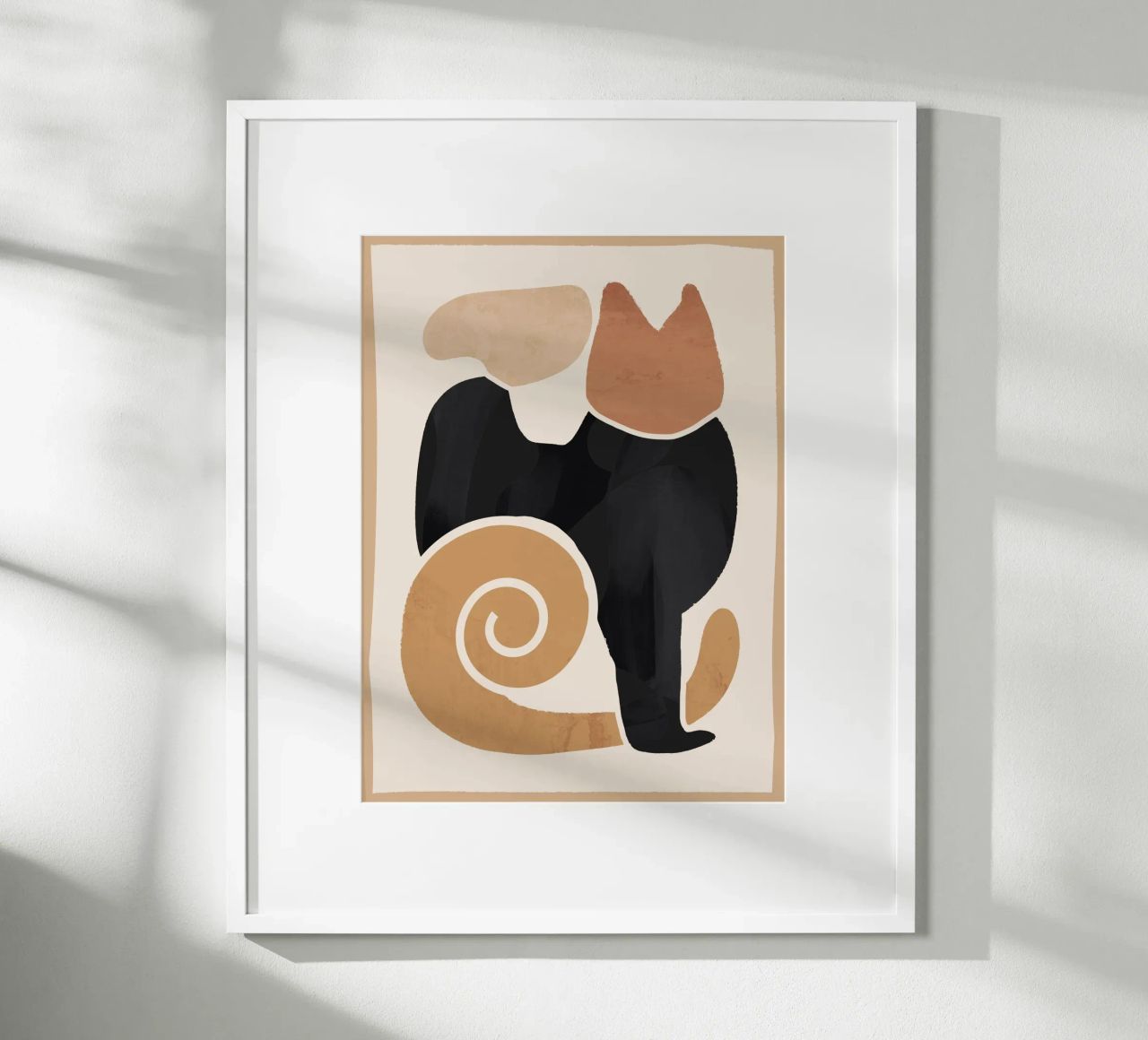 Modern Abstract Art Cat 2 poster by ThingDesign
