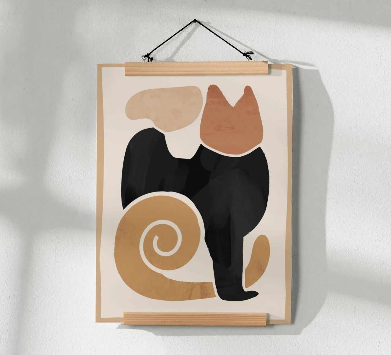 Modern Abstract Art Cat 2 poster by ThingDesign