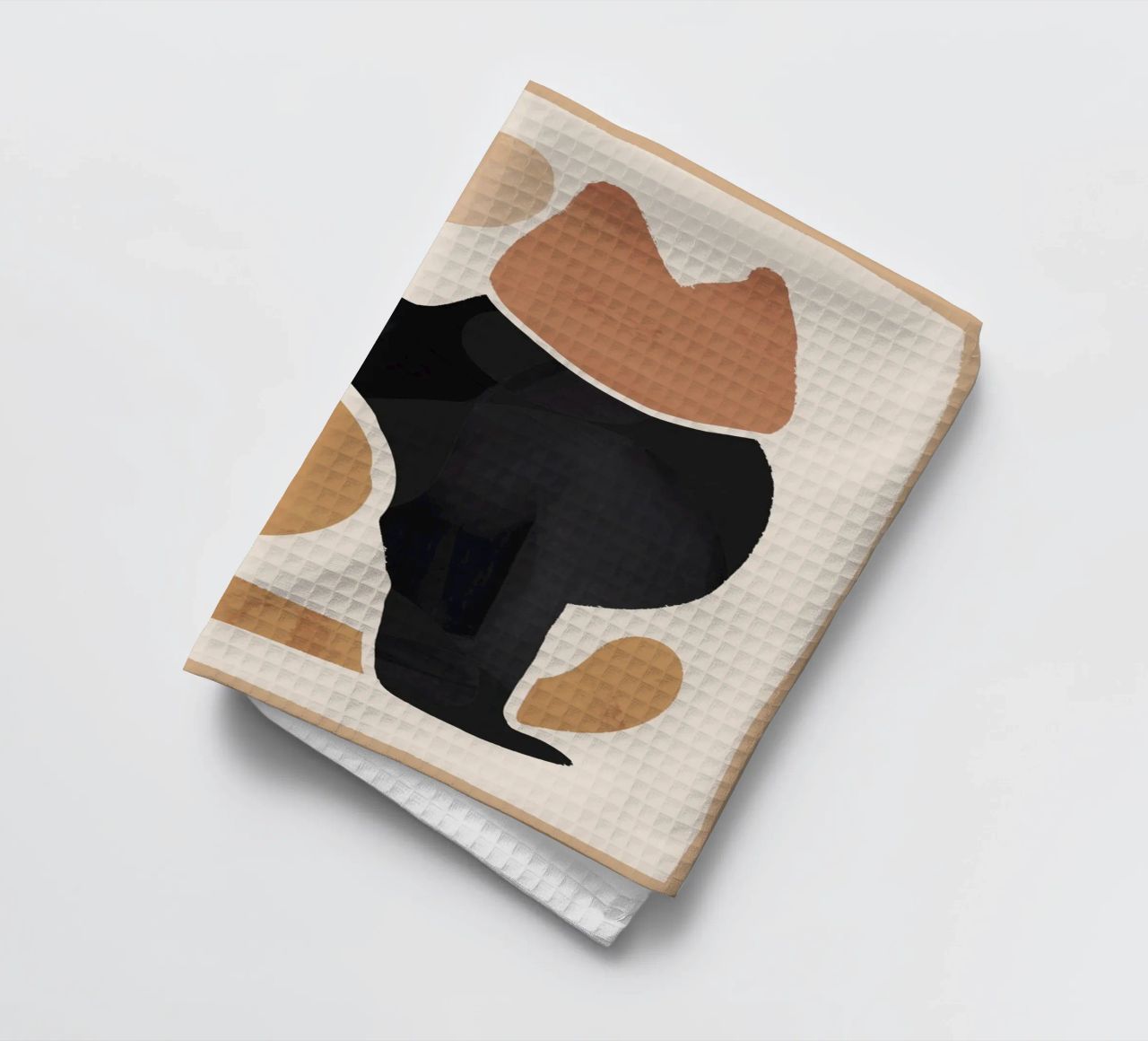 Modern Abstract Art Cat 2 tea towel by ThingDesign