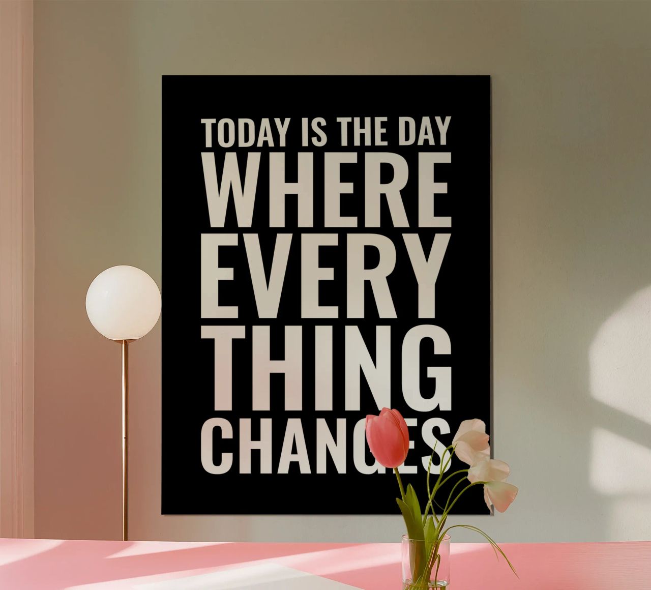 Today Is The Day Where Everything Changes poster by Inspirify