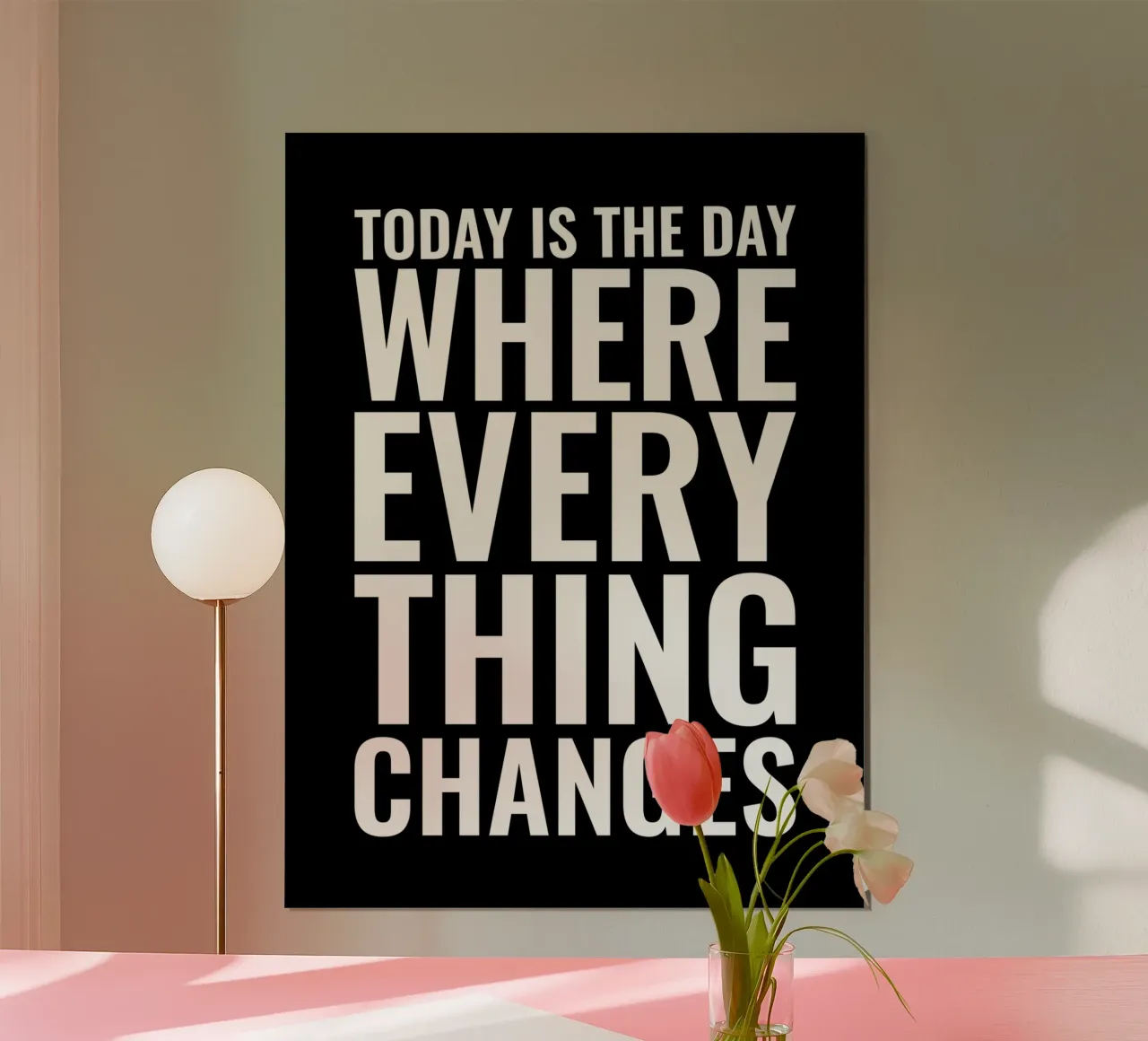 Oggi è il giorno in cui tutto cambia poster da Inspirify