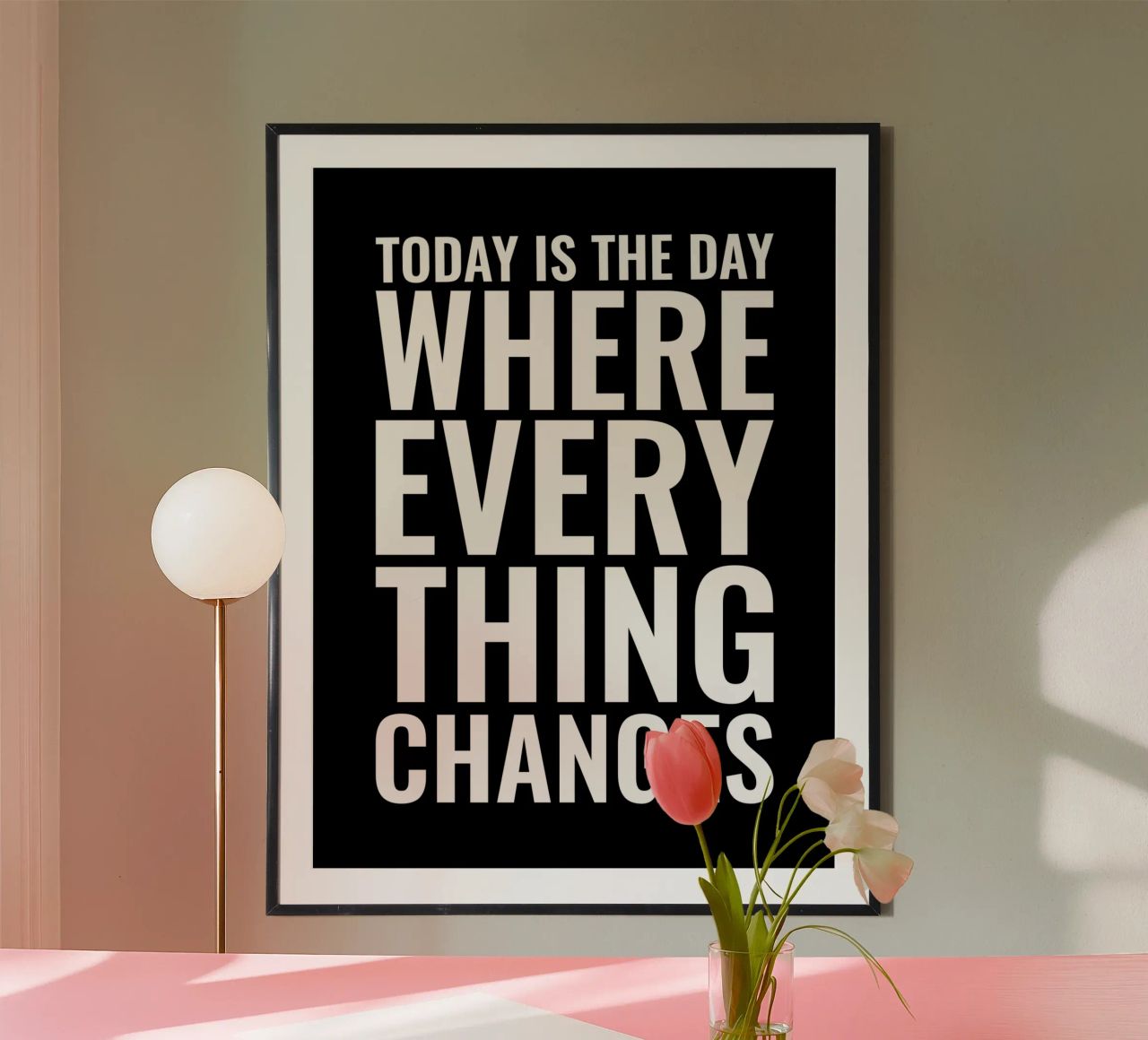 Today Is The Day Where Everything Changes poster by Inspirify