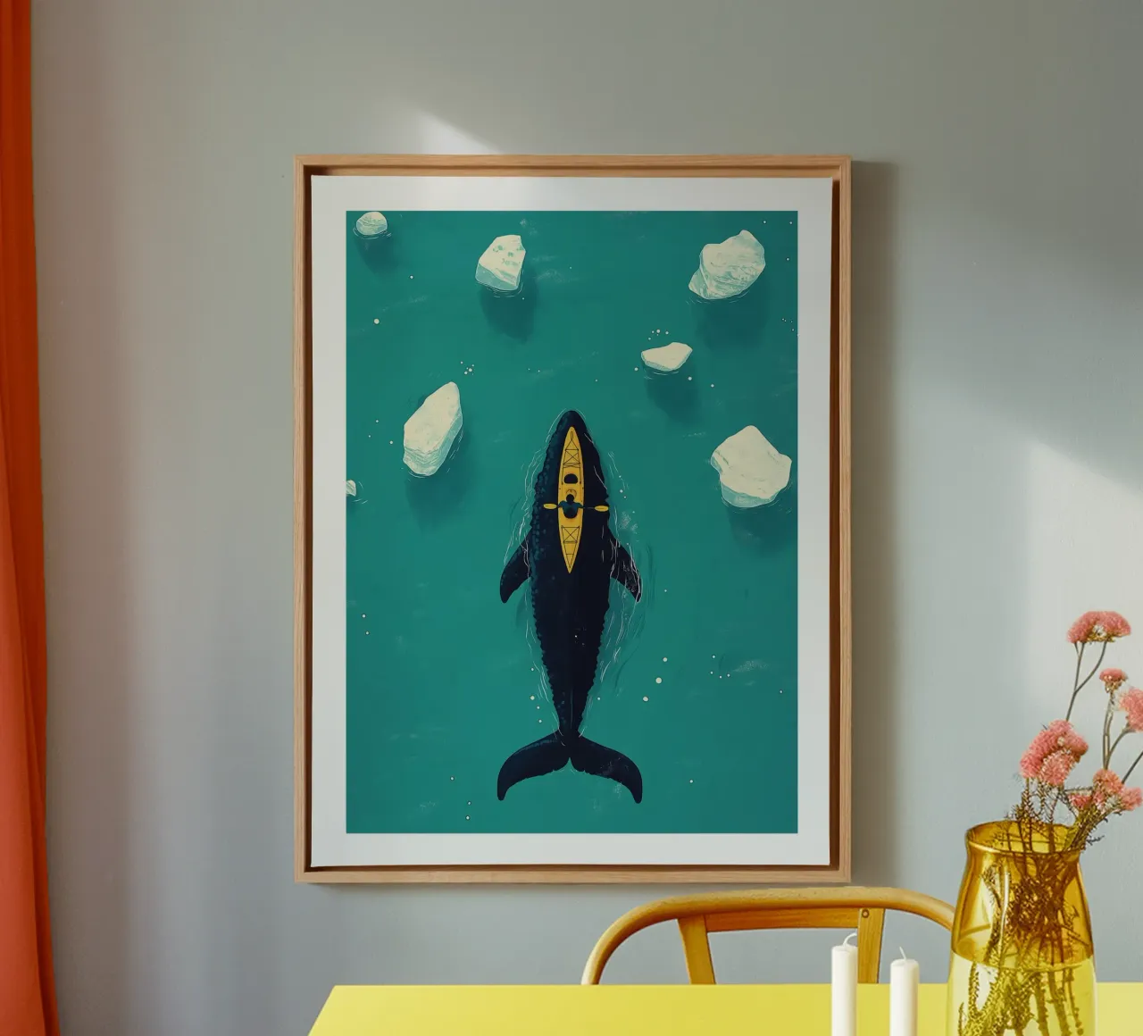 Ski en balein canvas met Baklijst van DWA