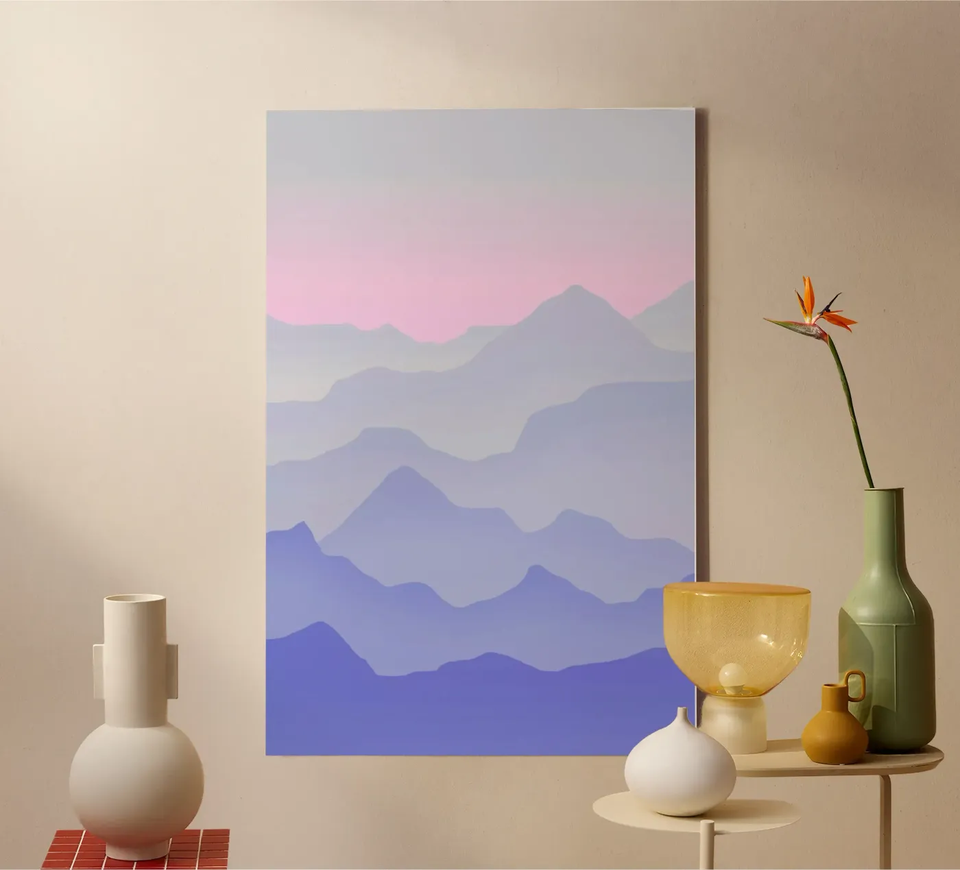 Between Blue canvas van Hanna Kastl-Lungberg
