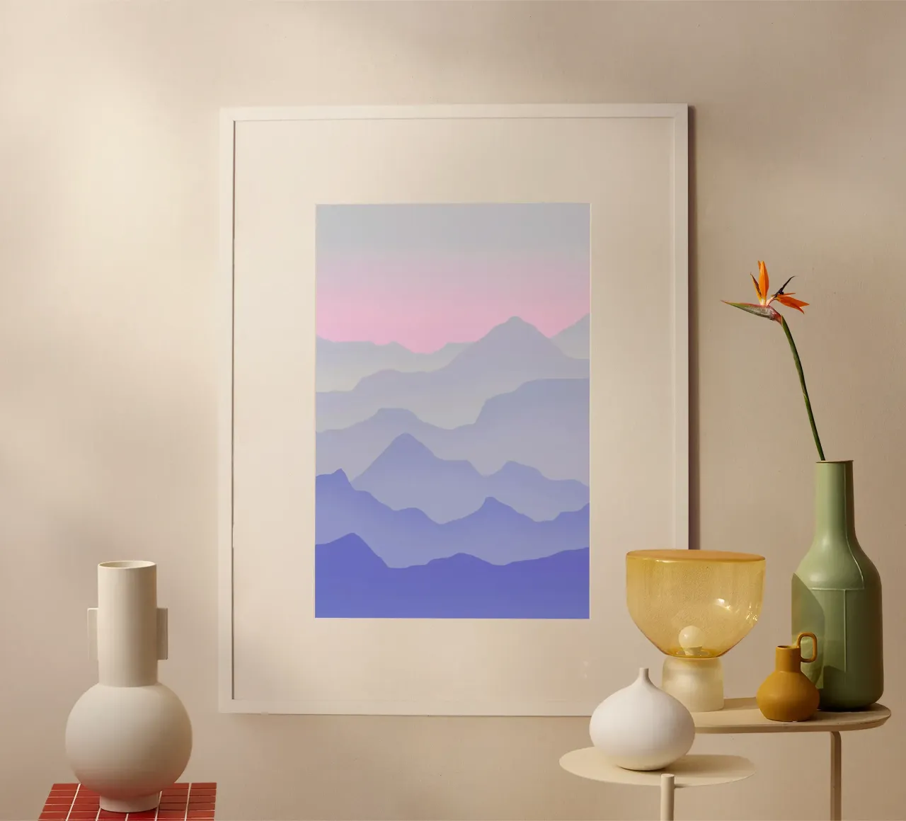 Between Blue Poster von Hanna Kastl-Lungberg