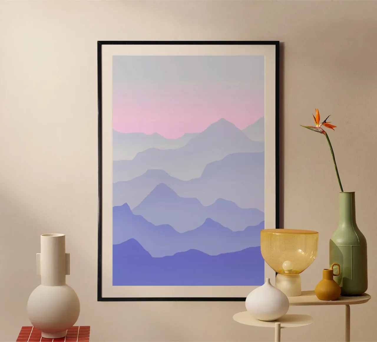 Between Blue Poster von Hanna Kastl-Lungberg