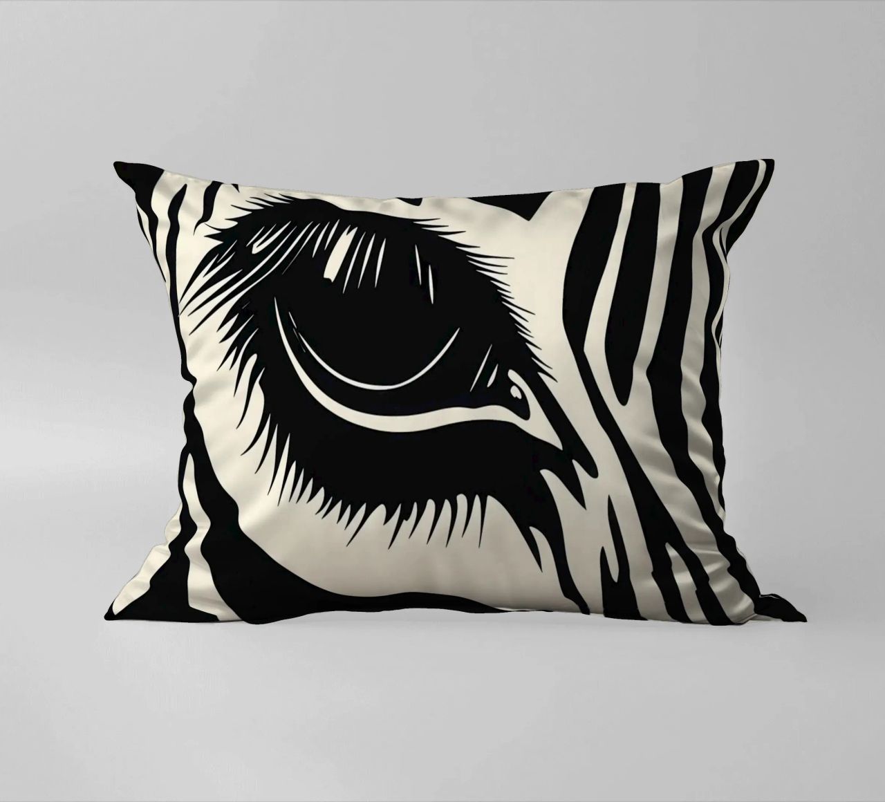 Zebra Closeup | Strisce bianche e nere cuscino da Autofocus
