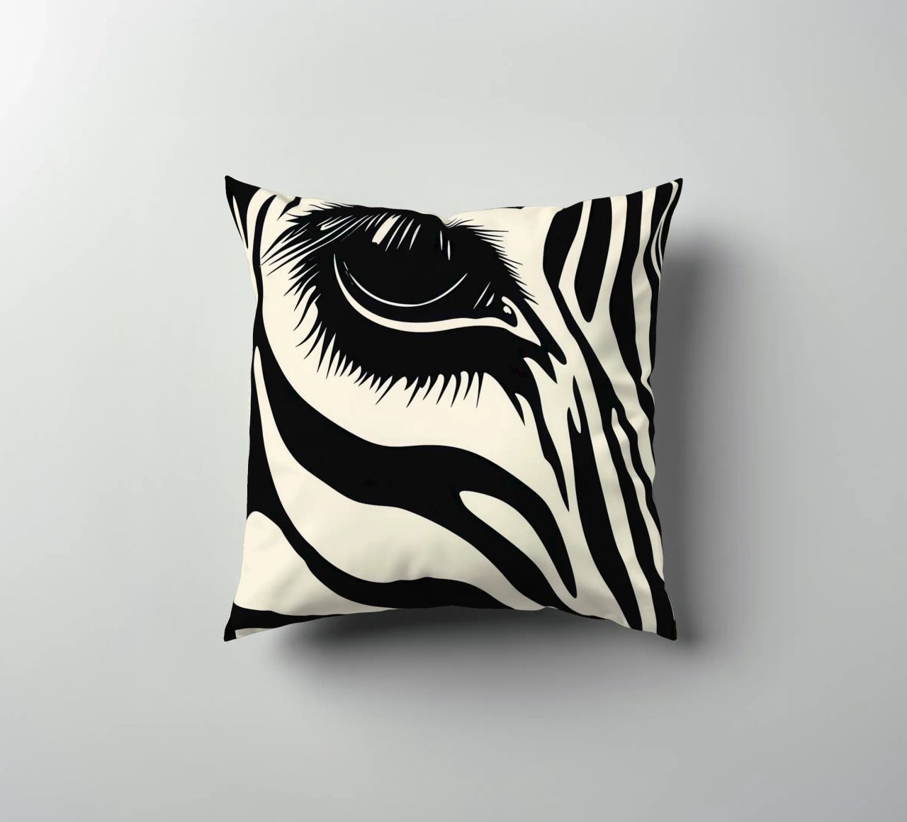 Zebra Closeup | Strisce bianche e nere cuscino da Autofocus