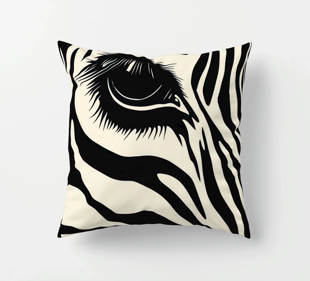 Zebra Closeup | Strisce bianche e nere cuscino da Autofocus