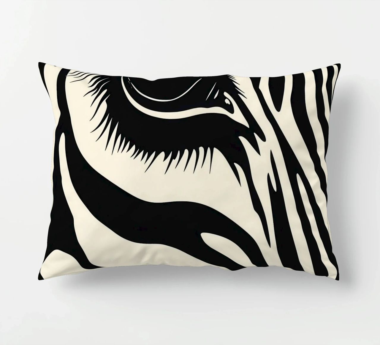 Zebra Closeup | Strisce bianche e nere cuscino da Autofocus