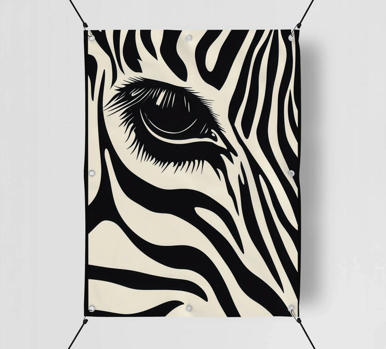 Zebra Closeup | Strisce bianche e nere telo in pvc da Autofocus