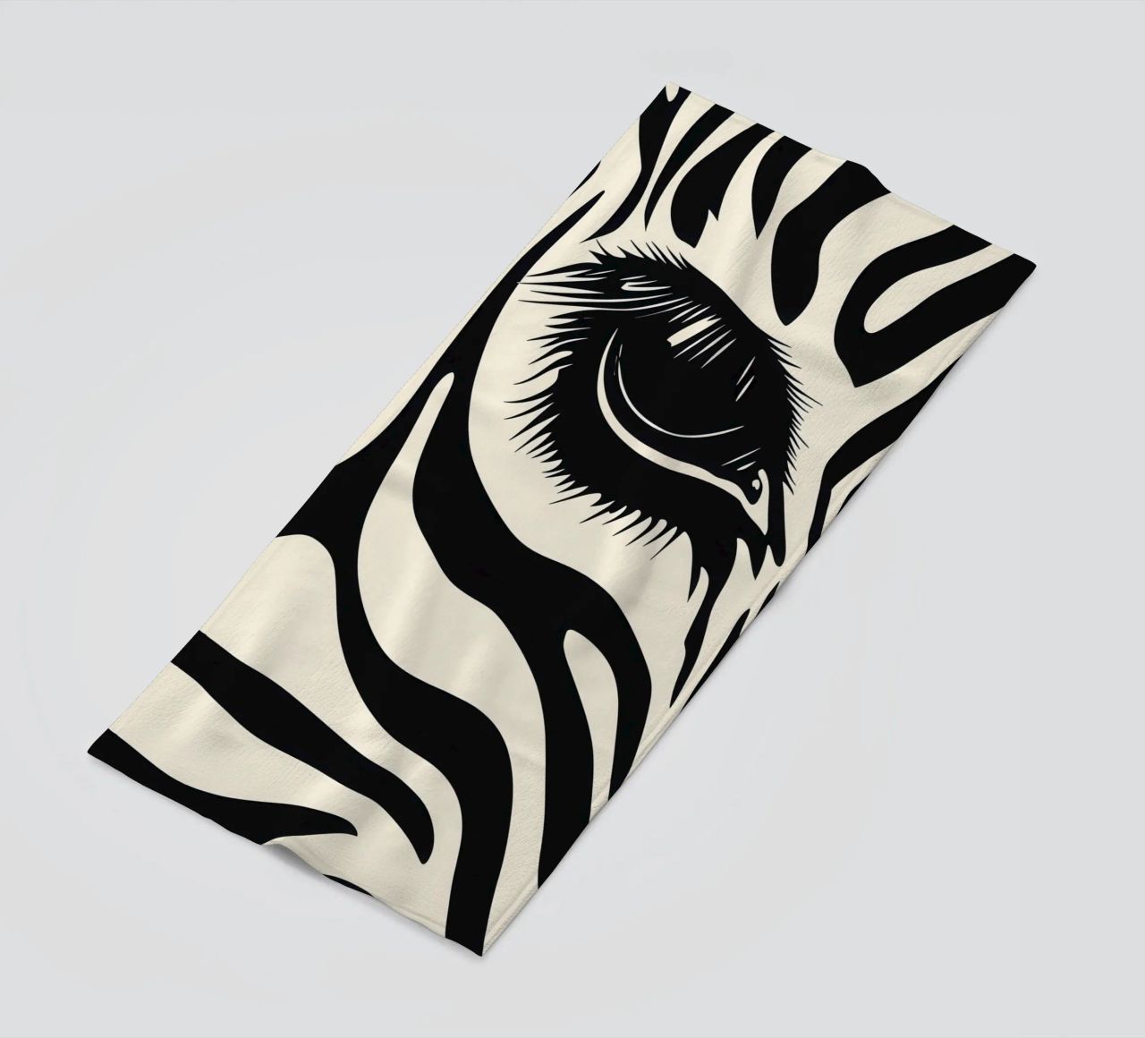 Zebra Closeup | Strisce bianche e nere telo mare da Autofocus