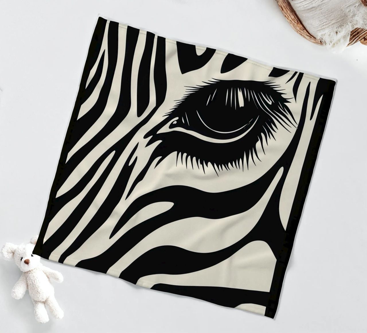 Zebra Closeup | Strisce bianche e nere coperta in pile da Autofocus