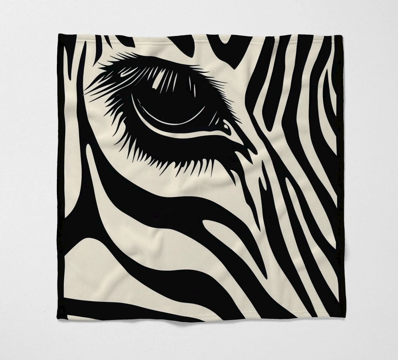 Zebra Closeup | Strisce bianche e nere coperta in pile da Autofocus