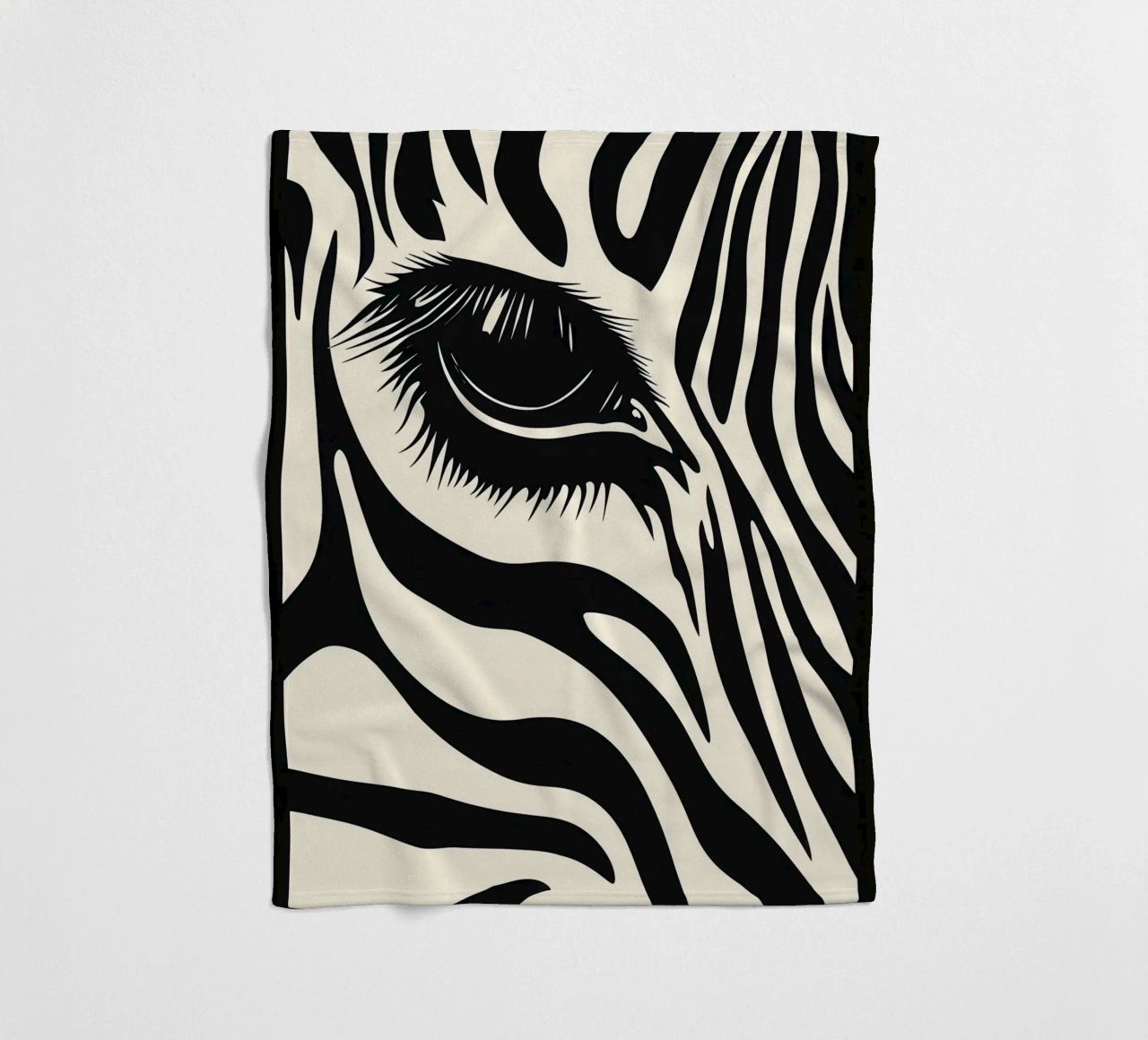 Zebra Closeup | Strisce bianche e nere coperta in pile da Autofocus