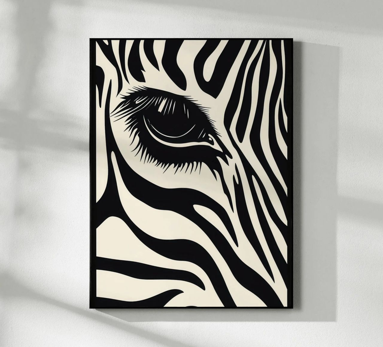 Zebra Closeup | Strisce bianche e nere plexiglass da Autofocus