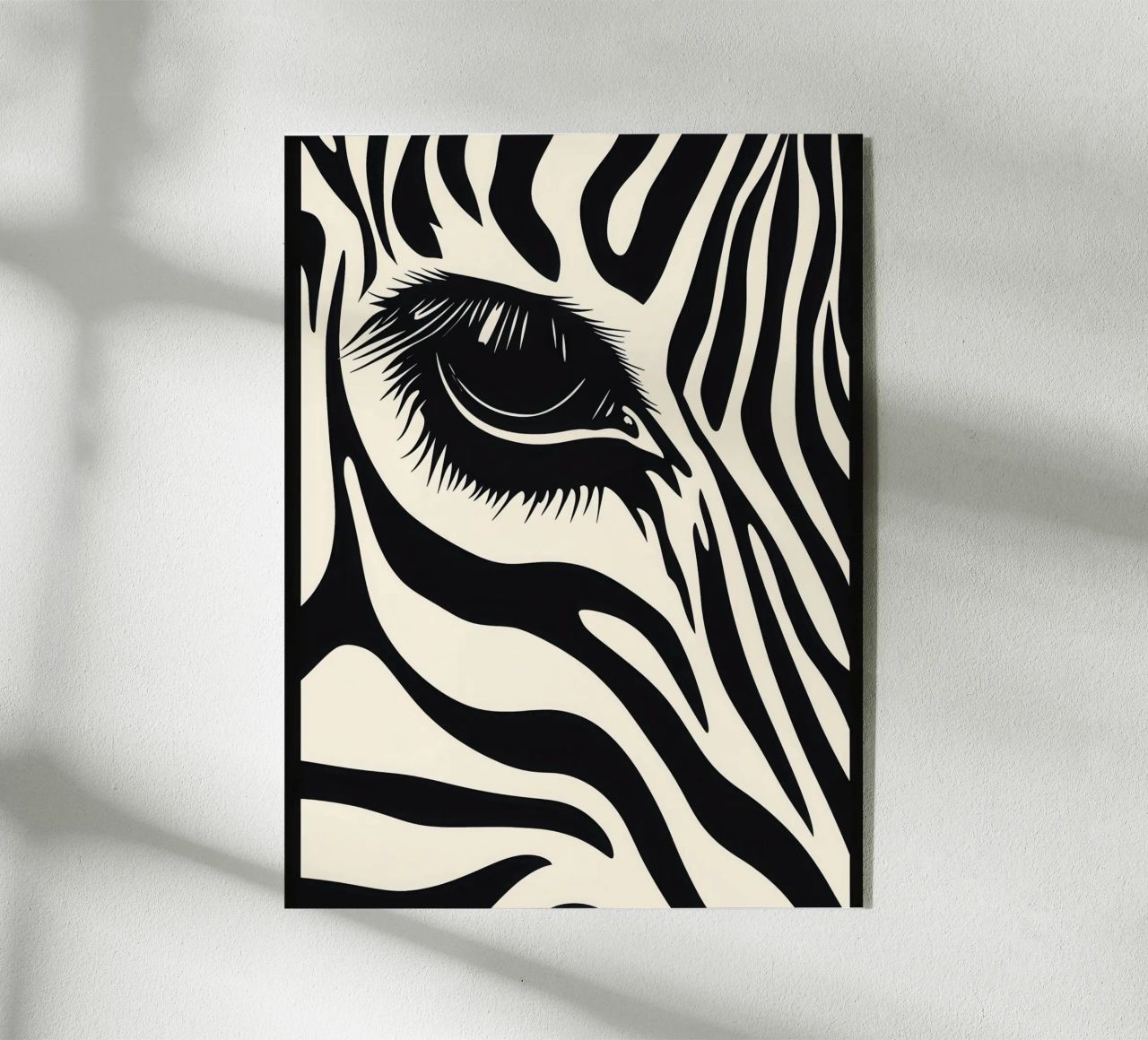 Zebra Closeup | Strisce bianche e nere plexiglass da Autofocus