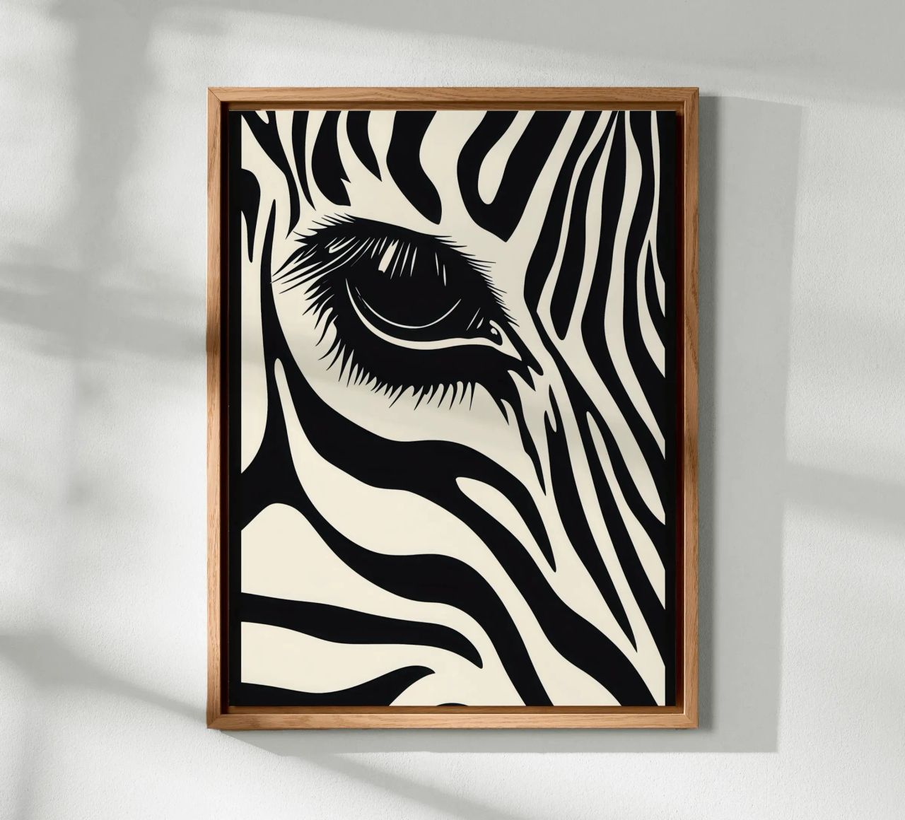 Zebra Closeup | Strisce bianche e nere alluminio dibond da Autofocus