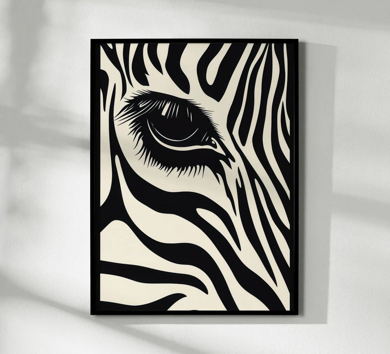 Zebra Closeup | Strisce bianche e nere poster da Autofocus