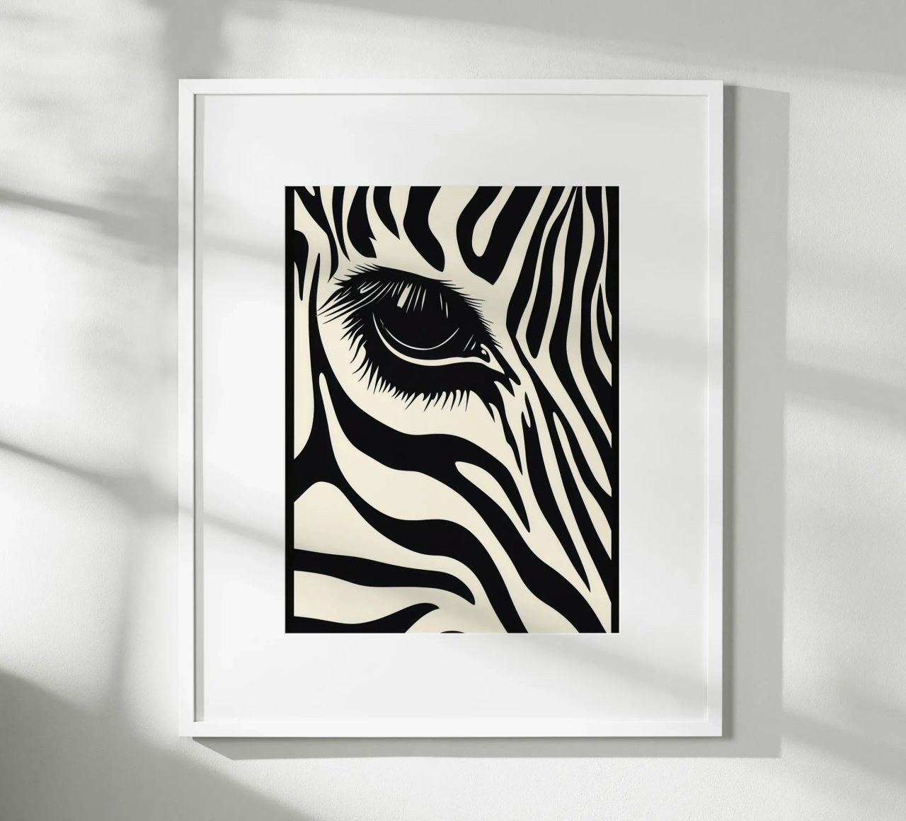 Zebra Closeup | Strisce bianche e nere poster da Autofocus