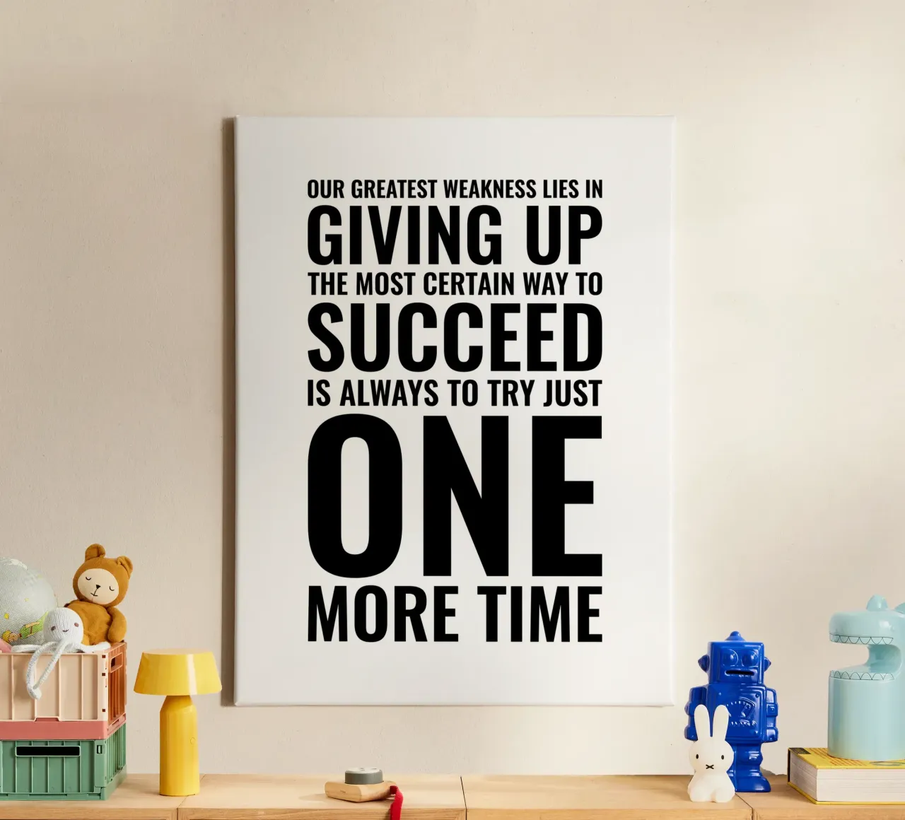 Onze grootste zwakte ligt in opgeven canvas van Inspirify