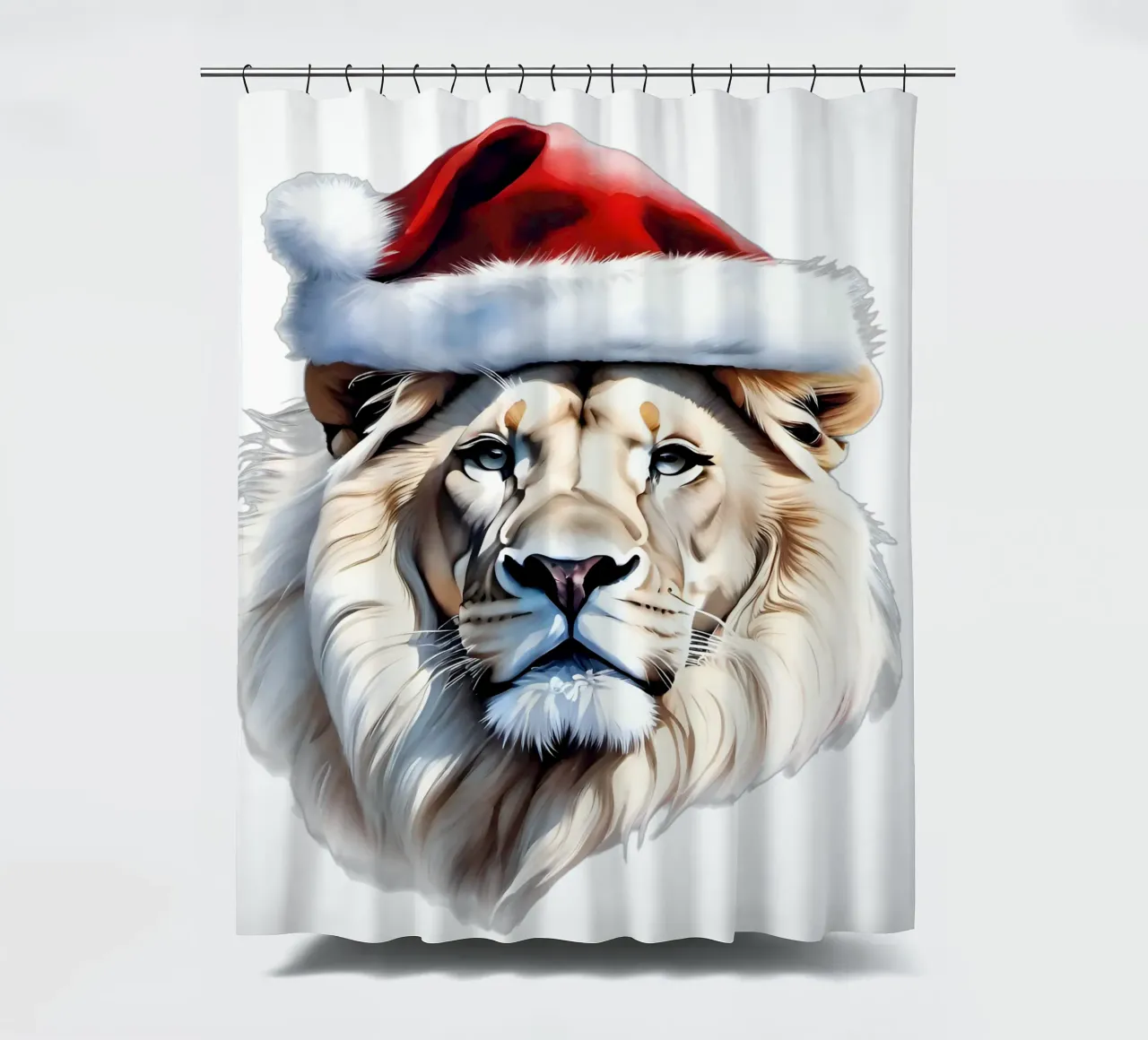 White Lion Neujahr Duschvorhang von Holidays