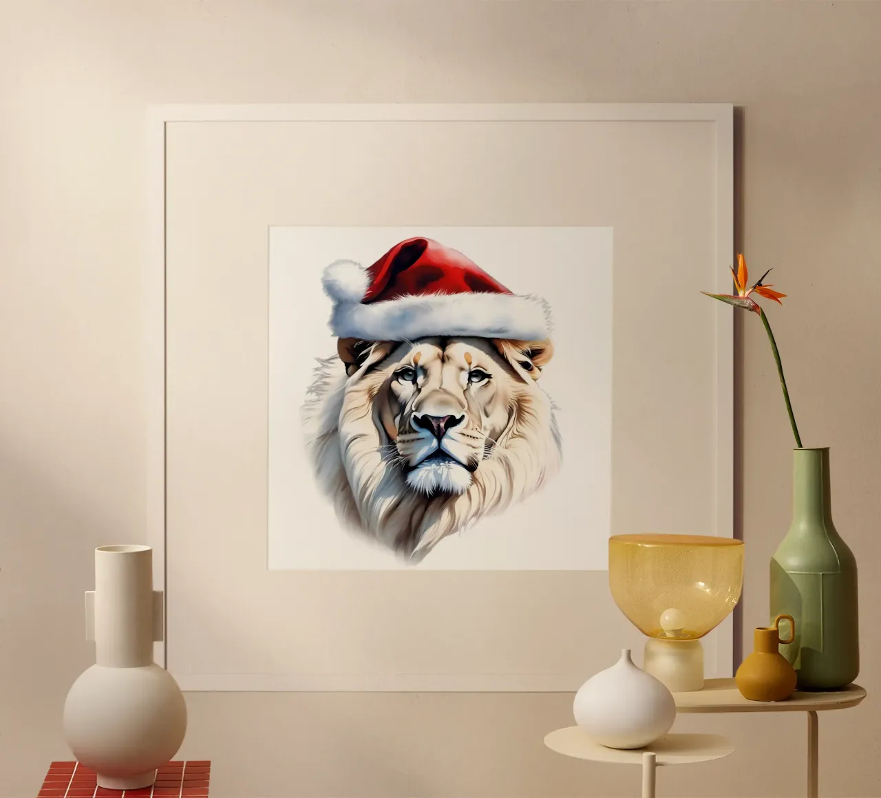 Capodanno del Leone Bianco carta hahnemühle da Holidays