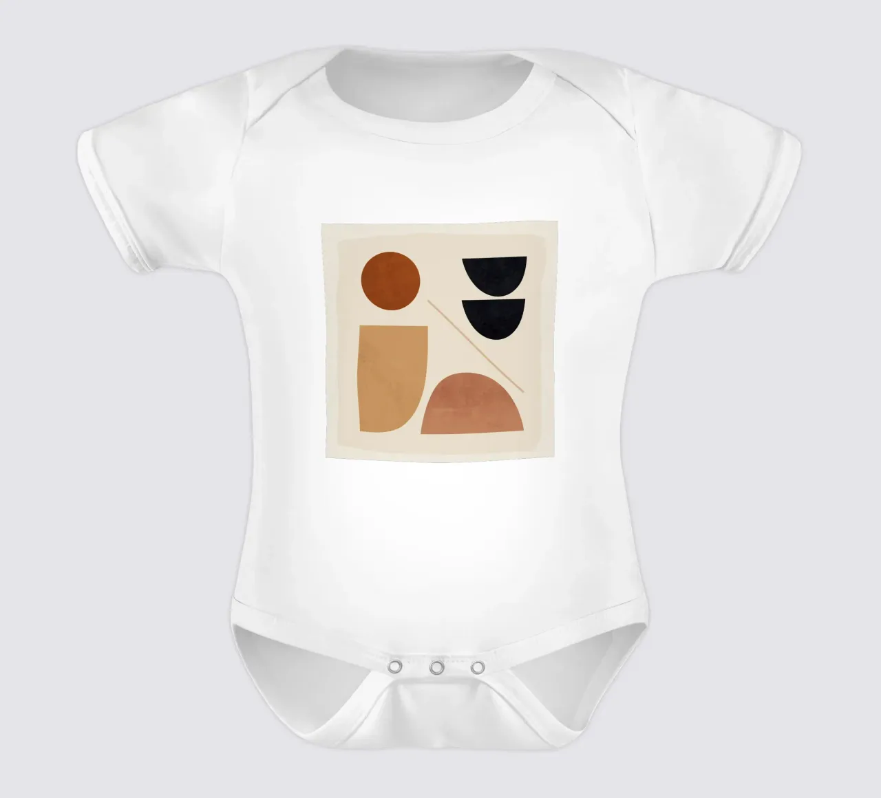 Forme astratte moderne e minimali 223 body neonato maniche corte da ThingDesign