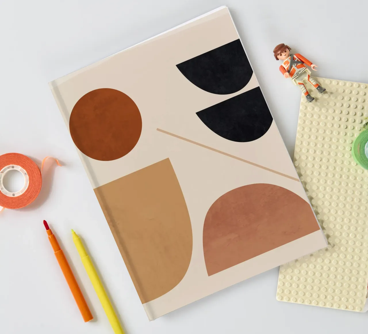 Modern Abstract Minimal Shapes 223 notebook by ThingDesign