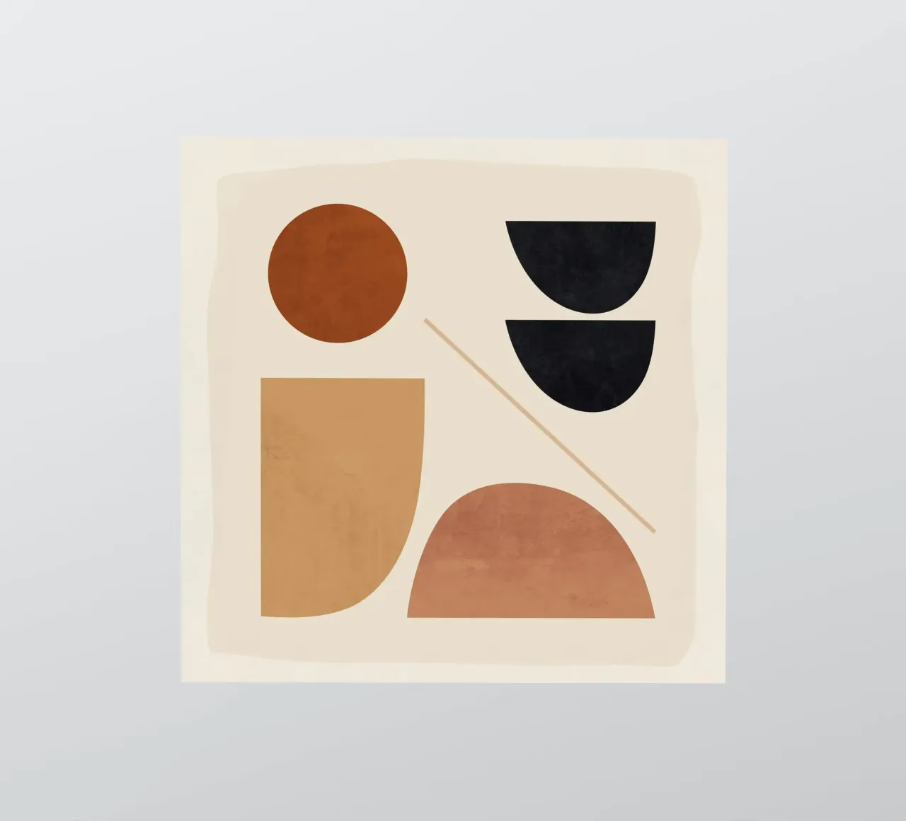Modern Abstract Minimal Shapes 223 sticker by ThingDesign