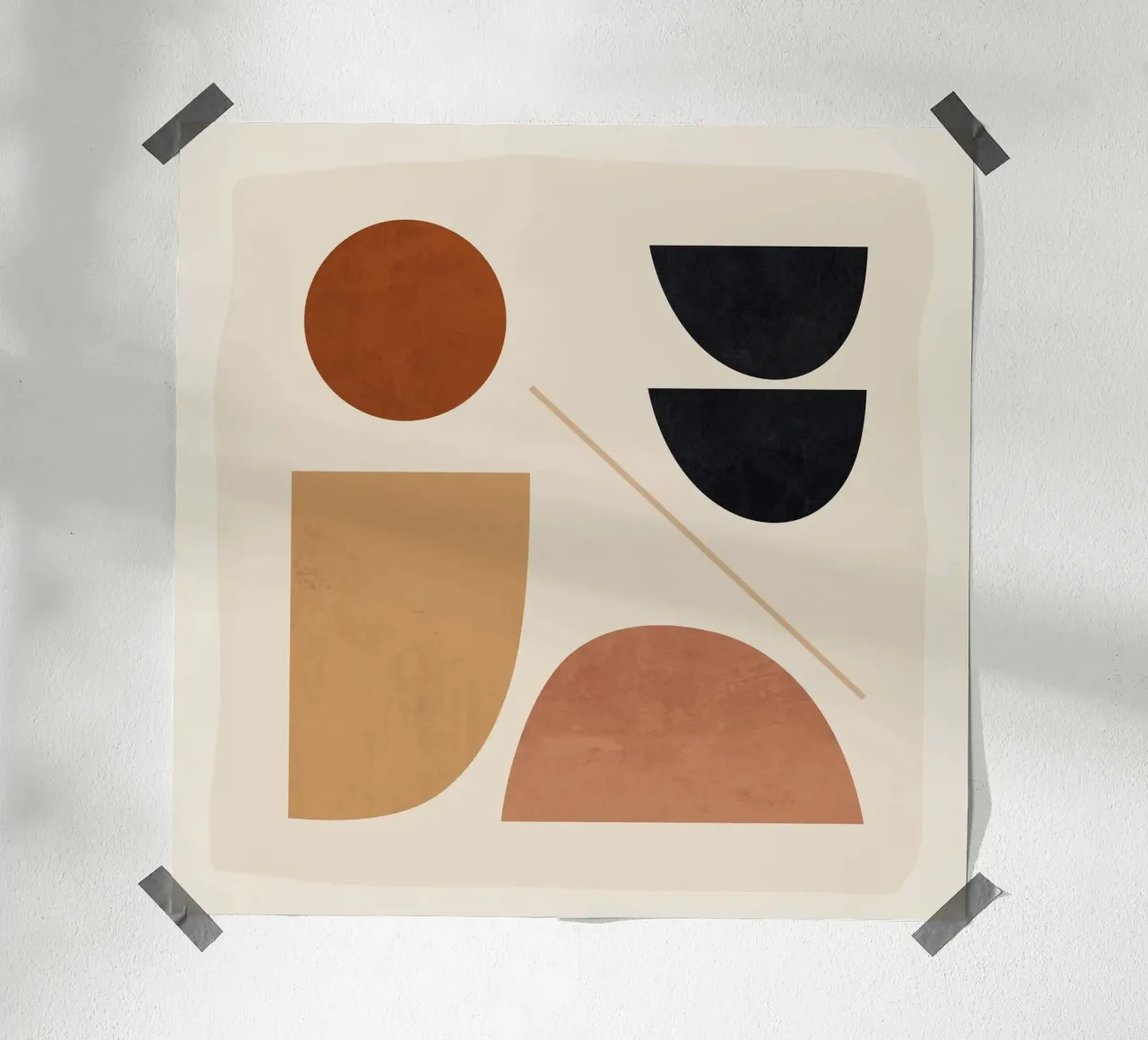 Moderne abstrakte minimale Formen 223 Poster von ThingDesign