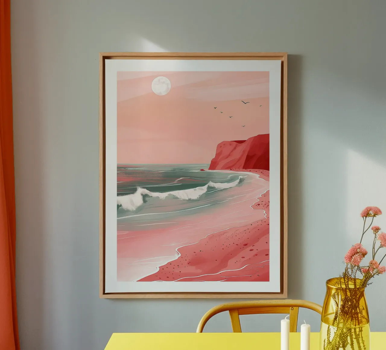 Kustroos canvas met Baklijst van DWA