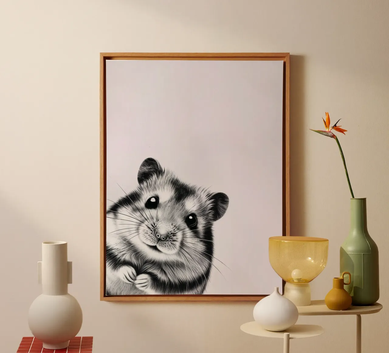 Cheeky Hamster canvas by SnoopyAnimals