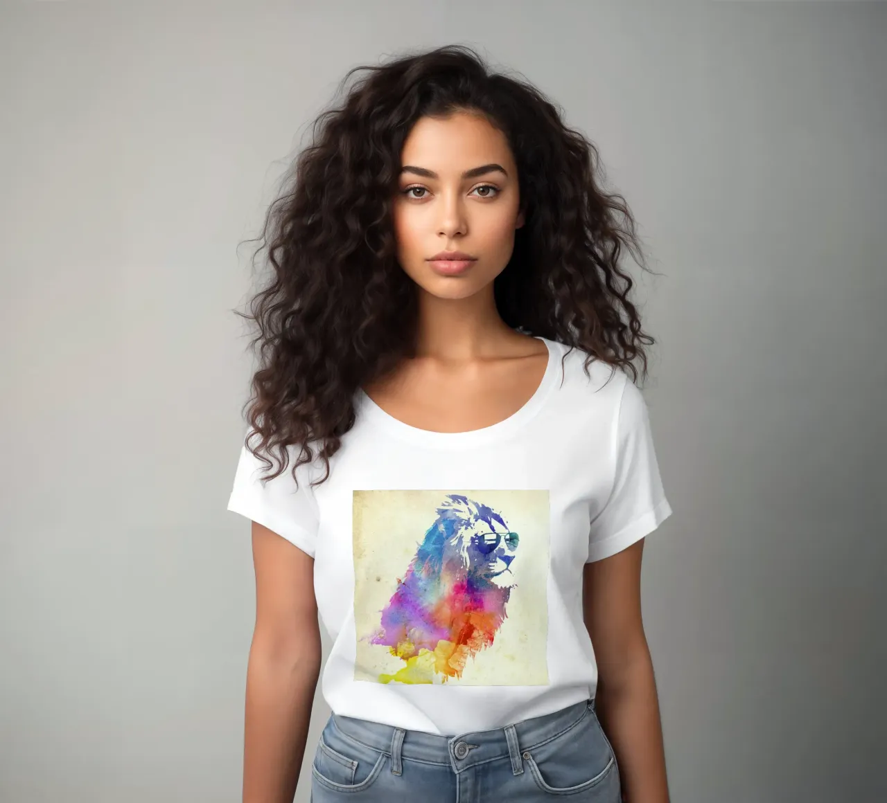 Sunny Leo women's fitted t-shirt by Róbert Farkas