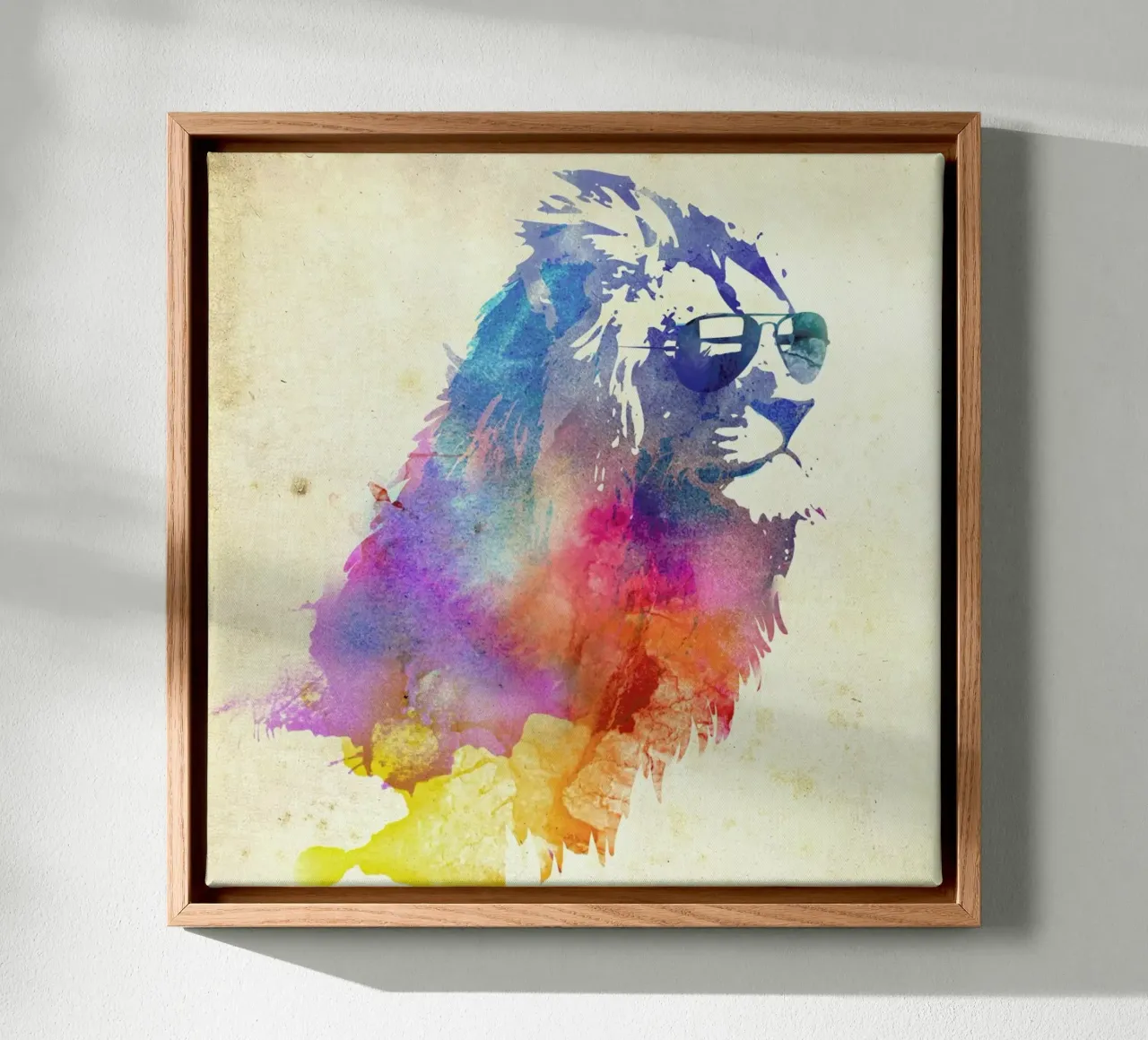 Sunny Leo canvas with Floater frame by Róbert Farkas