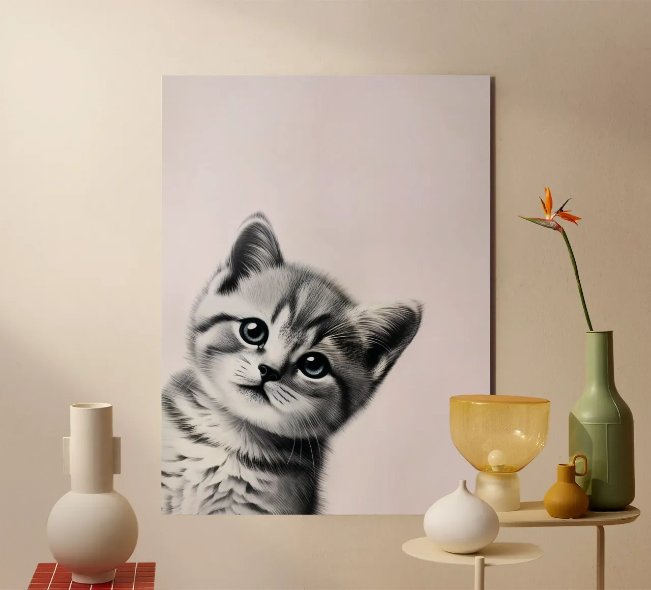 Gatto impertinente alluminio dibond da SnoopyAnimals