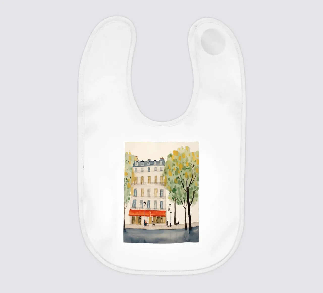 Parisian Street Style baby bib by DaarbyN