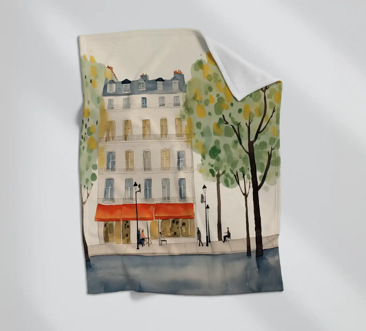 Parisian Street Style fleece blanket by DaarbyN